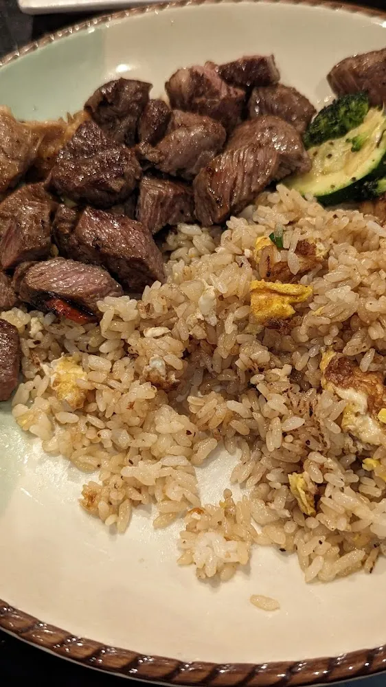 Steak with Chicken Fried Rice